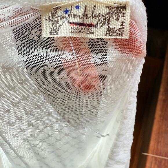 Free People Forever Young Half Slip SZ M Sheer Tiered Ruffles Romantic - Picture 8 of 12